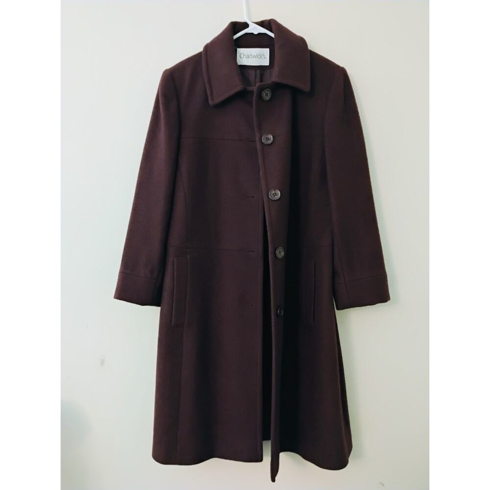 Plumb Colored Wool Blend Women's Blazer fun Chadwick's. Small. Office Attire.